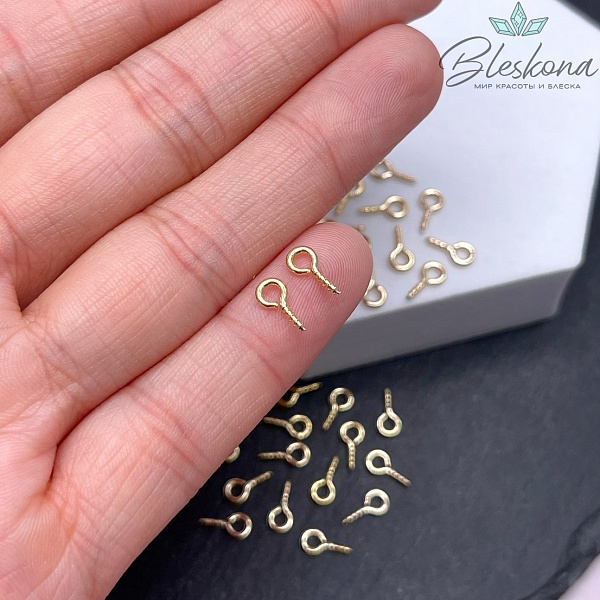 8*4 мм, Цвет золото, Штифт винтовой 