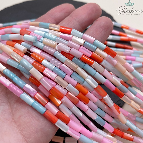 Перламутр микс трубочки 4*8 мм