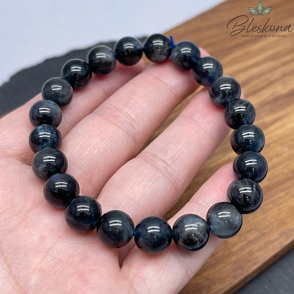 Аквамарин "дикий" 9 мм сет №2 18 см 