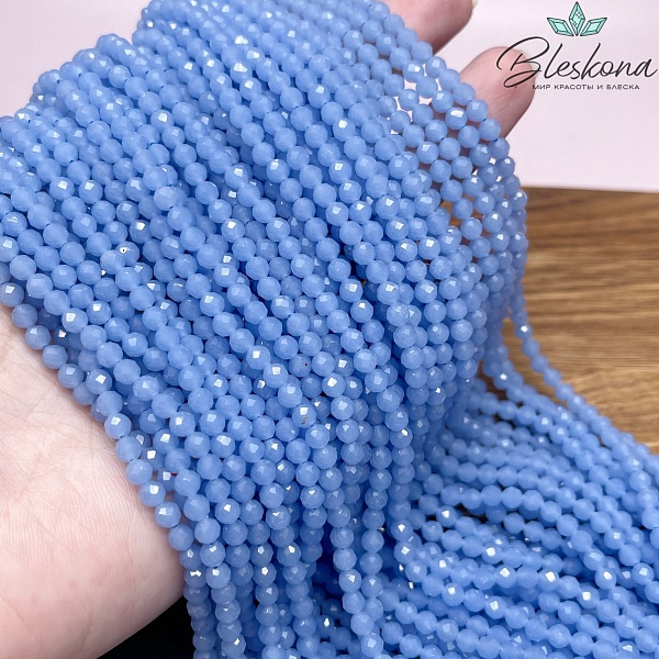 Лунный камень синий тонированный (имитация) 4 мм