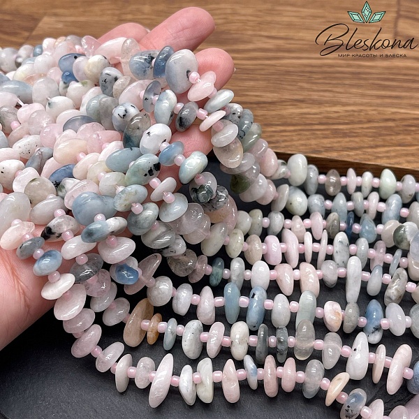 Берилл сколы шлифованные  (2-4)*(8-11) мм