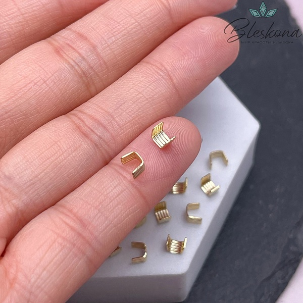 3*4 мм Цвет золото, Зажим-ограничитель