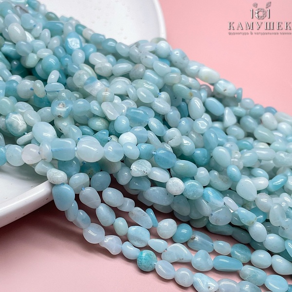Амазонит галтовка №2 6-8 мм