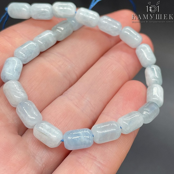 Аквамарин бочата 6*9мм сет 19 см