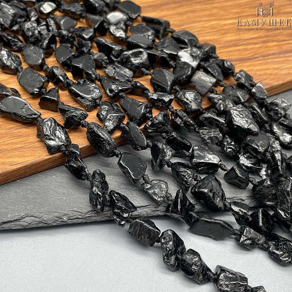 Турмалин черный (Шерл) куски №1 11-15 мм