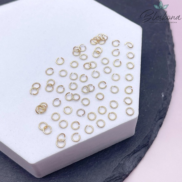 3,5*0,5 мм Цвет золото, Колечки уп. 1 гр.