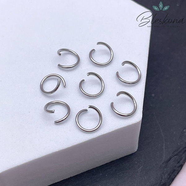 8*1 мм Цвет серебро, Колечки разъемные уп. 1 гр