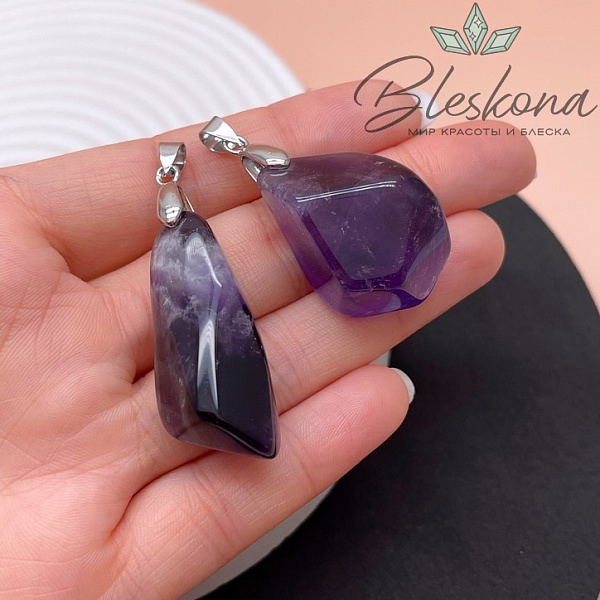 Подвеска Аметист фриформ 16-18 мм №1 