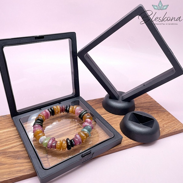 Прозрачный дисплей для украшений черный 11 см