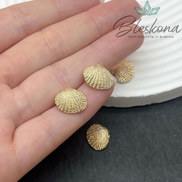 11*13 мм Цвет золото, Подвеска Ракушка 