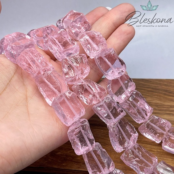  Аквакварц куски розовый (16-17)*(15-16)мм