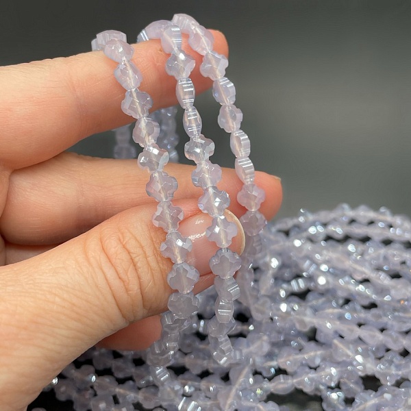 6 мм, Стекло Lux, клевер, цвет лавандовый