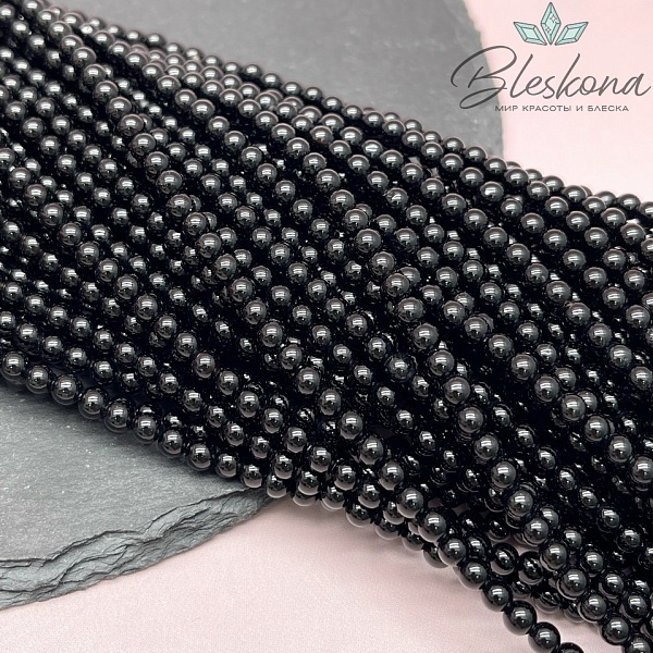 Агат черный 4 мм 