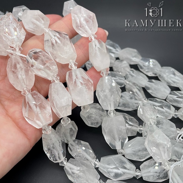 Горный хрусталь фриформ огранка №10 (22-23)*(17-20)мм