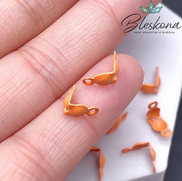 8,5*4 мм, Каллоты оранжевая эмаль уп.10шт