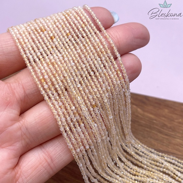 Цитрин алмазная огранка 2 мм