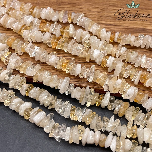 Цитрин сколы шлифованные (2-4)*(10-14) мм