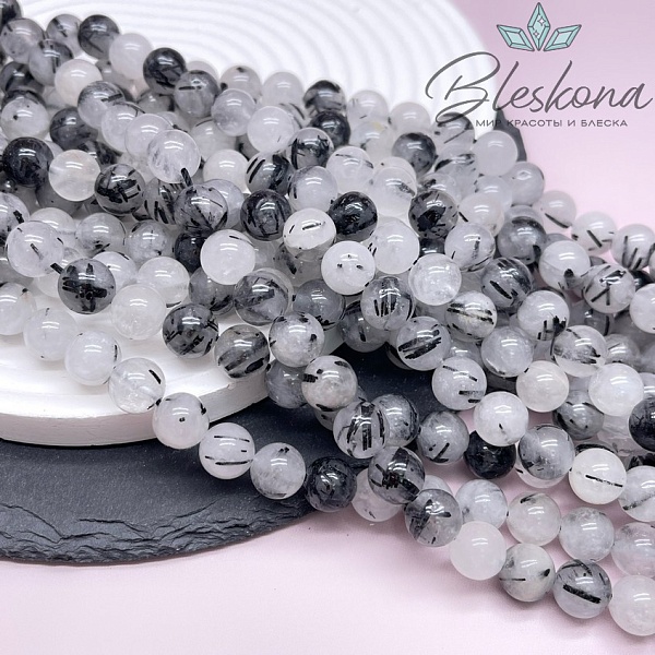 Кварц Рутиловый Турмалиновый №2 10 мм