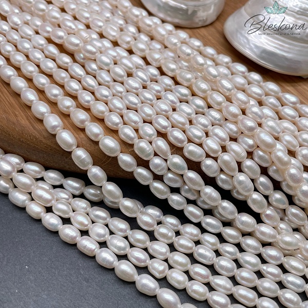 Жемчуг рис белый 6 мм 