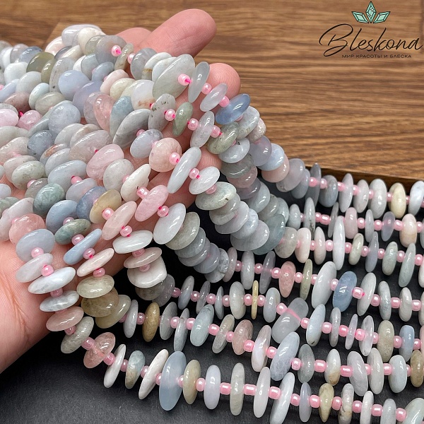 Берилл сколы шлифованные №1 (2-4)*(8-11) мм