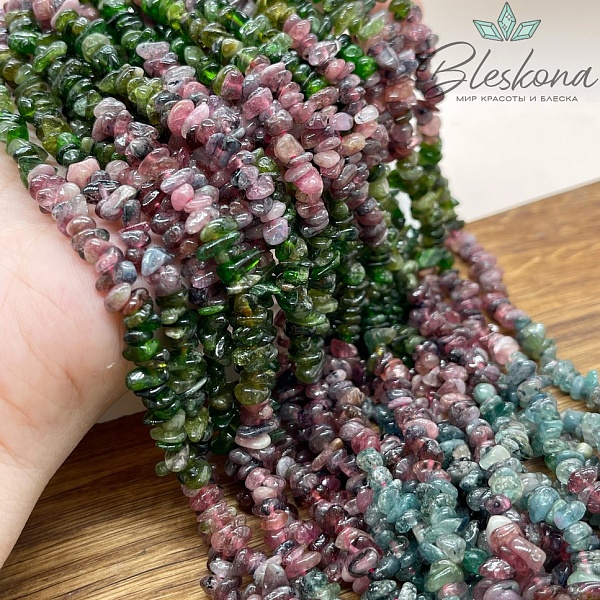 Крошка Турмалин  ширина бусин ~ 6-9 мм