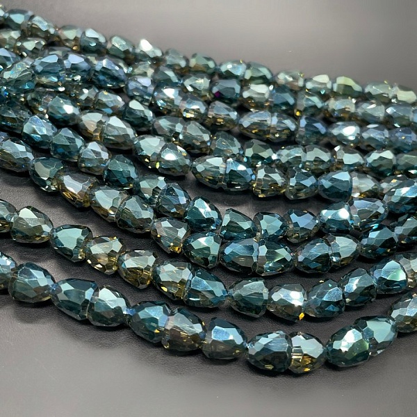 8 мм Стекло Lux, колокольчик, цвет темно- зеленый