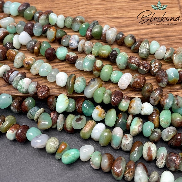 Хризопраз галтовка (6-8)*(8-13) мм