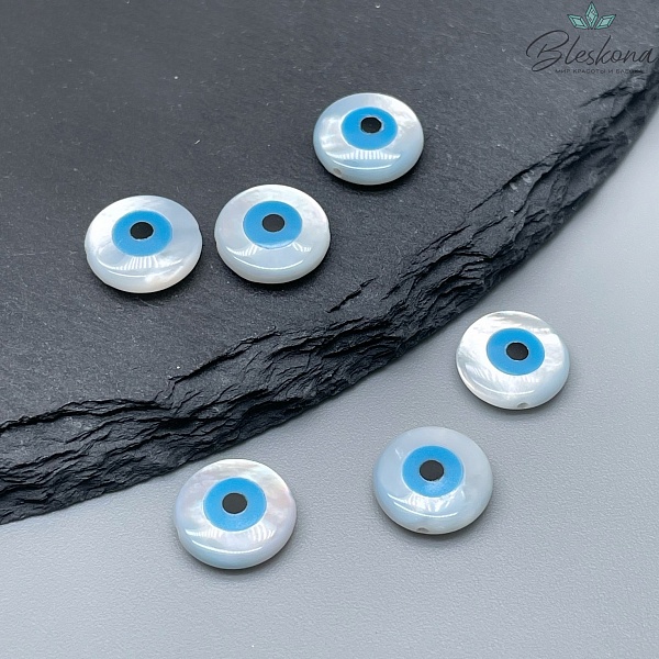 10 мм Бусина Глаз №1 уп. 3 шт