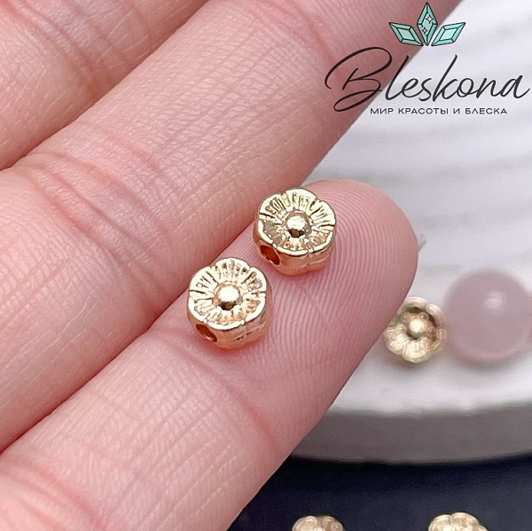 3*5,5мм Цвет золото,Бусина цветок  