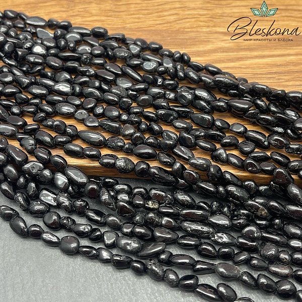 Турмалин черный (Шерл) галтовка (6-9)*(3-4) мм