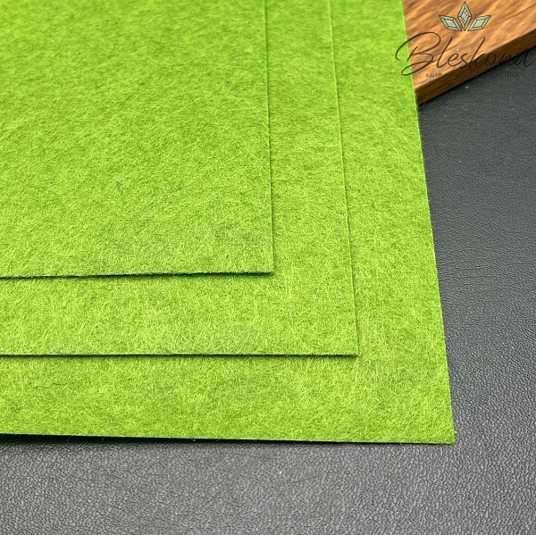 Фетр 1 мм, Цвет зеленый, 30*30 см