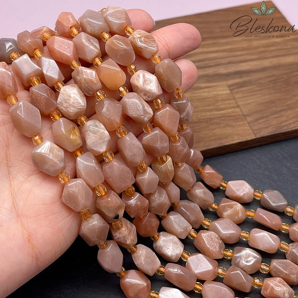 Солнечный камень фриформ огранка (10-14)*(9-10) мм