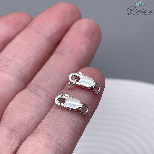 10 мм Замок посеребрение лобстер