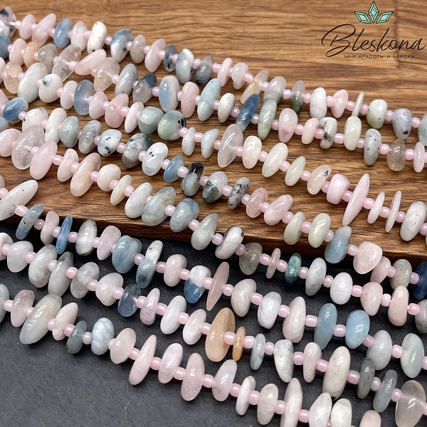 Берилл сколы шлифованные  (2-4)*(8-11) мм