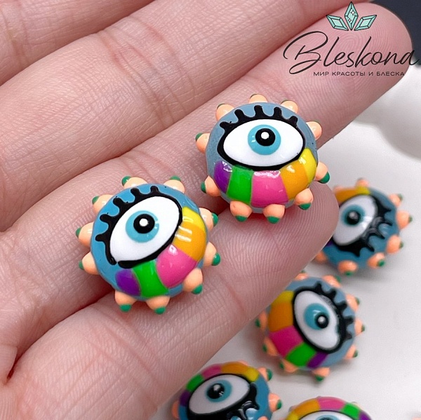 17*16 мм Бусина глаз синий