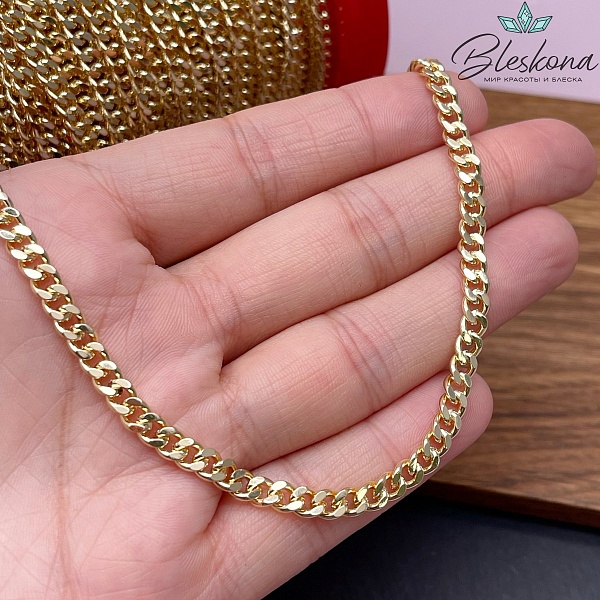 Цепь №88-1 цвет золото 5.5*4.5 мм