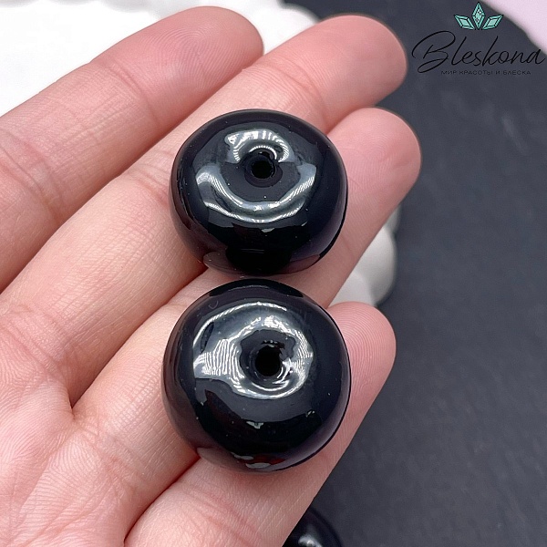 14*23 мм Бусина Бублик черный