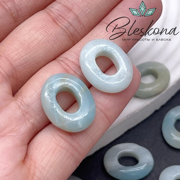 Бублик-овал Амазонит 20*15,5 мм