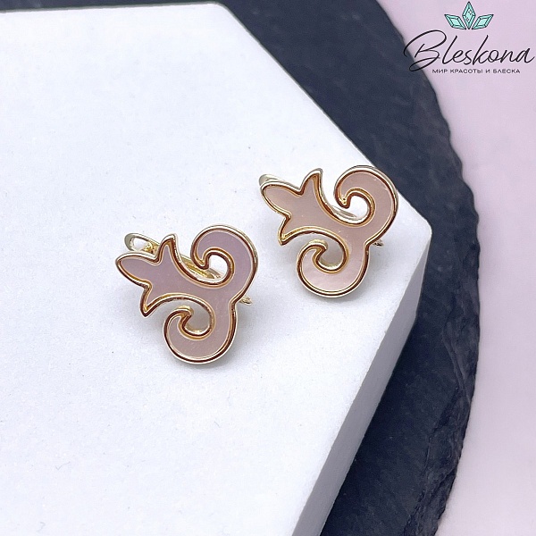 15*16 мм Цвет золото, Швензы Этно перламутр 