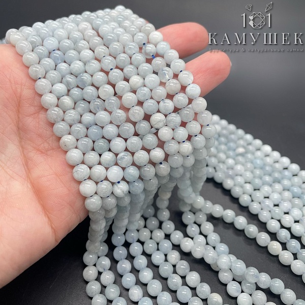 Аквамарин шар №8 6,5 мм 