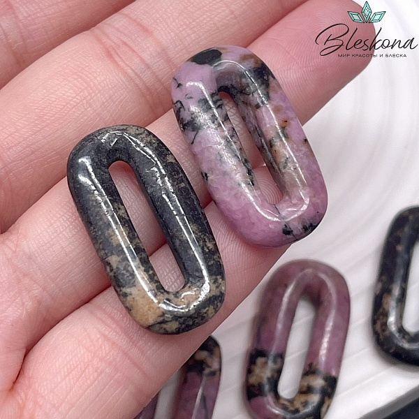 30*14 мм Подвеска овал Родонит