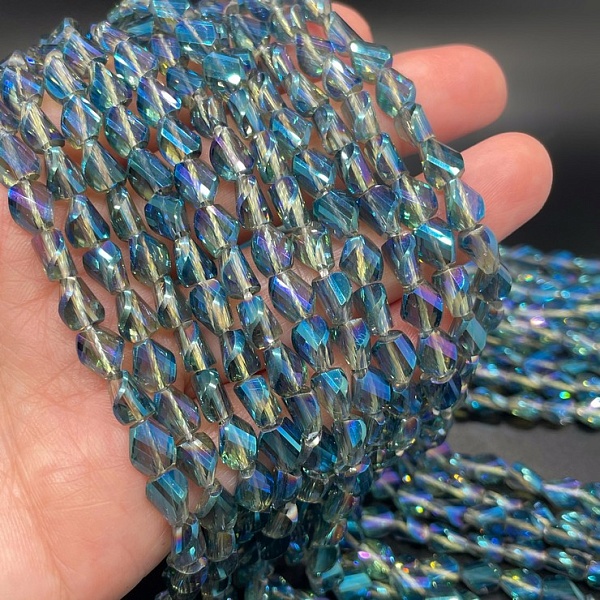 6*7,5 мм Стекло Lux, фриформ, цвет сине- серый 