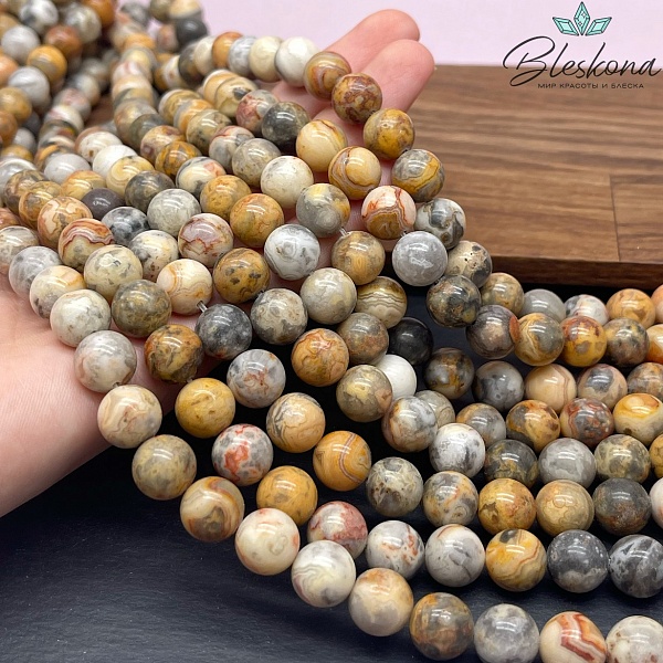 Агат кружевной 10,5 мм