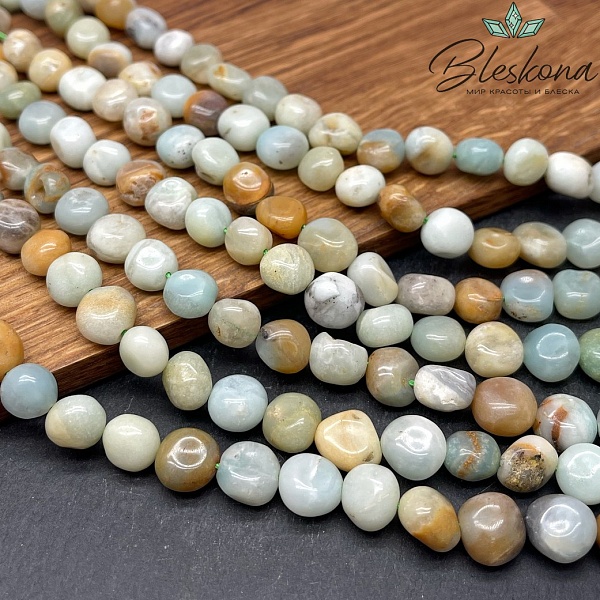 Амазонит галтовка 9-10 мм