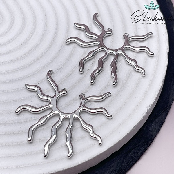 36,5*40,5 мм Цвет серебро, Коннектор Солнце