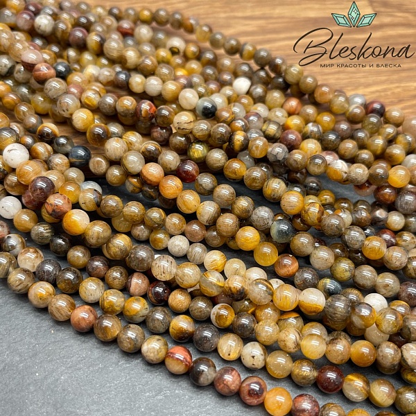 Микс Тигровый,Соколиный глаз 6 мм AB