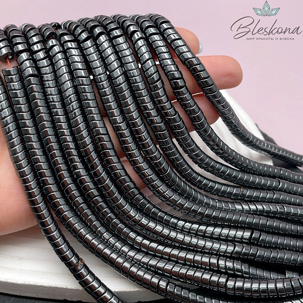 6*3мм Гематин имитация, диски волнистые 