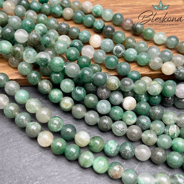 Лепидолит зеленый 8,5 мм №1