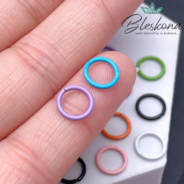 8 мм, Колечки эмаль микс уп.1 гр №2