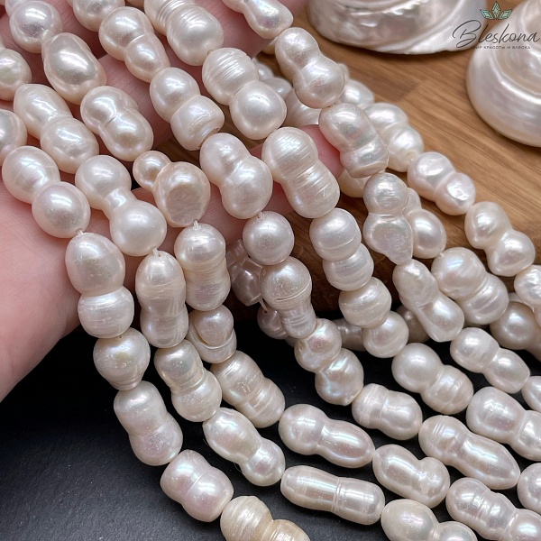 Жемчуг барочный белый 8-10 мм